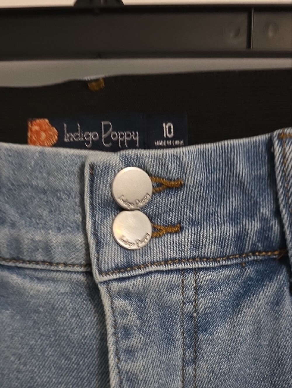 Indigo Poppy Light Wash Barrell Jeans Sz 10 - Picture 3 of 8